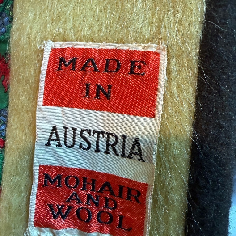 VTG Lodenfrey 60s Austrian Yellow Loden Wool Mohair Coat Petite XXS/Kids 12 - Picture 4 of 13